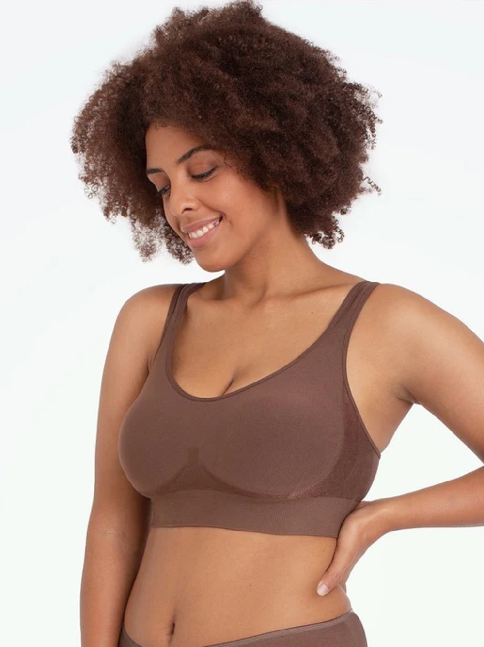 TrueKind Brown Enhanced Comfort Wireless Shaper Bra Size 3XL NWT